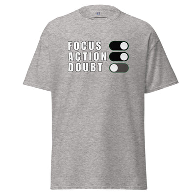 Mens-Classic-Gray-T-Shirt-Focus-Action-Doubt