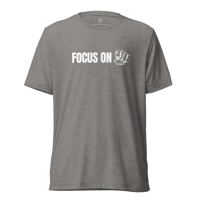 Womens-Gray-Tri-Blend-T-Shirt-Focus-On-You