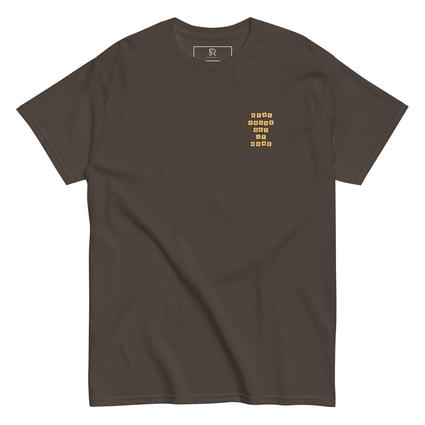 Men’s Classic Dark Choco Tee - Stay Focus Get It Done