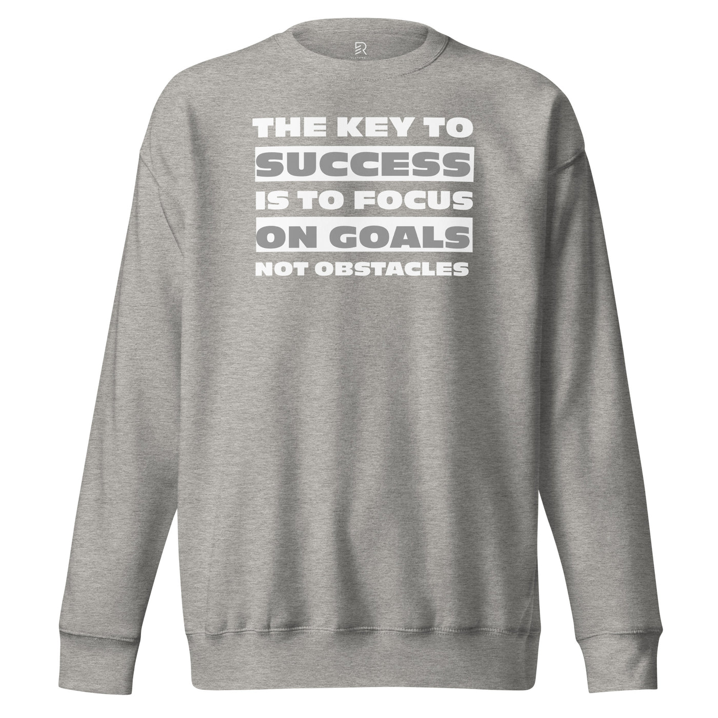 Men's Premium Gray Sweatshirt - Focus on Goals