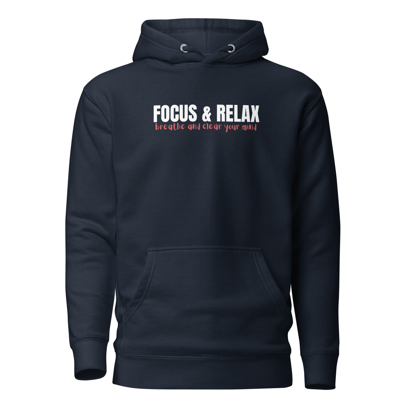 Women’s Navy Hoodie - Focus and Relax